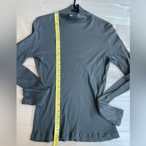 Ninety Percent Kaye ribbed 100% organic cotton turtleneck top M - Olive Green 💚